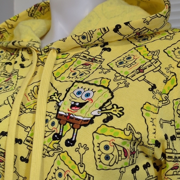 Spongebob Squarepants All Over Print Graphic Women's Hoodie Size M - Picture 2 of 3
